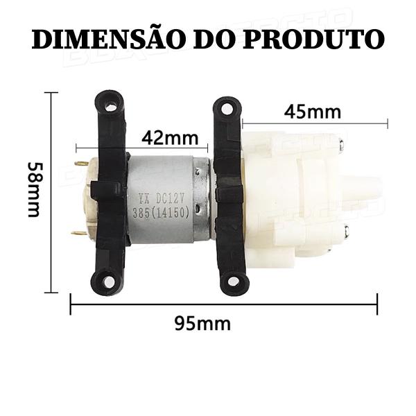 Imagem de Mini Bomba De Água Ar Vácuo 6v a 12v - Rs-385 Pulverização