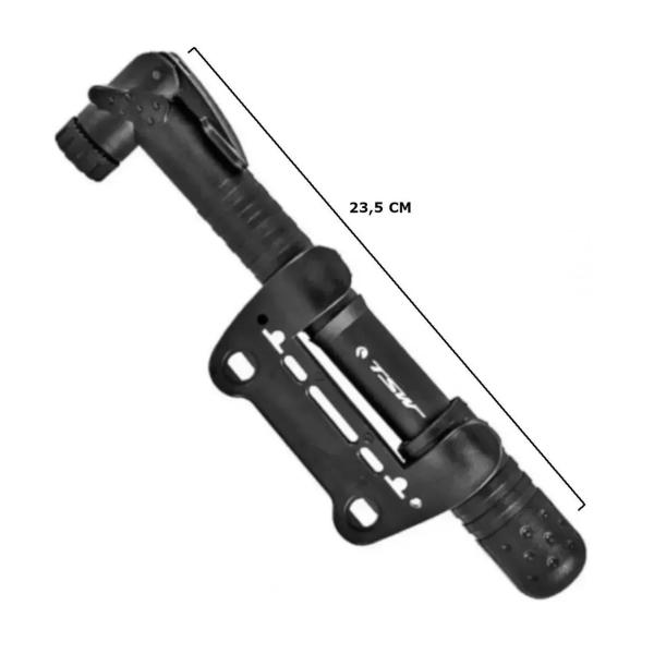 Imagem de Mini bomba de ar bike TSW nylon portátil c/ suporte quadro