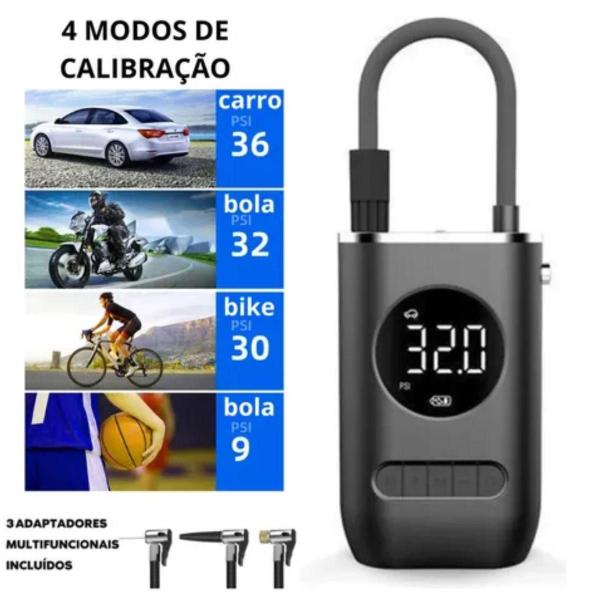 Imagem de Mini Bomba Digital Portátil para Pneus de Moto