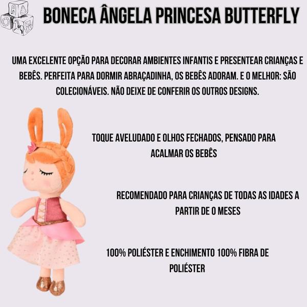 Imagem de Mini boneca ângela princesa butterfly 20cm  metoo