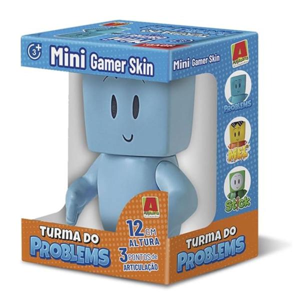 Imagem de Mini Boneco Problems Gamer Skin 12 cm Minecraft Algazarra 1259