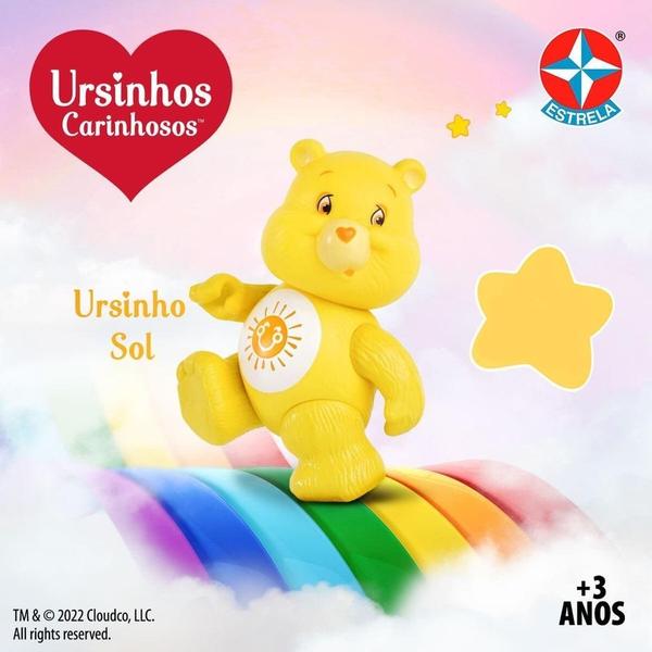 Imagem de Mini Boneco Ursinhos Carinhosos Sol Care Bears Amarelo Vinil