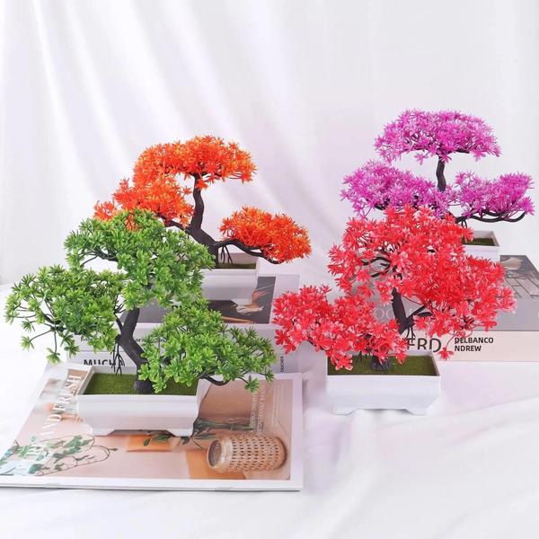 Imagem de Mini Bonsai Artificial - Árvore em Pote para Decoração de Casa e Jardim