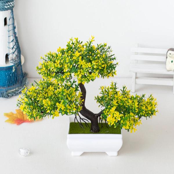 Mini Bonsai Artificial em Vaso - Decoração para Casa, Jardim e Sala Imagem de Mini Bonsai Artificial em Vaso - Decoração para Casa, Jardim e Sala