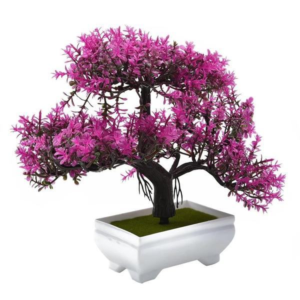 Imagem de Mini Bonsai Artificial em Vaso - Decoração para Casa, Jardim e Sala