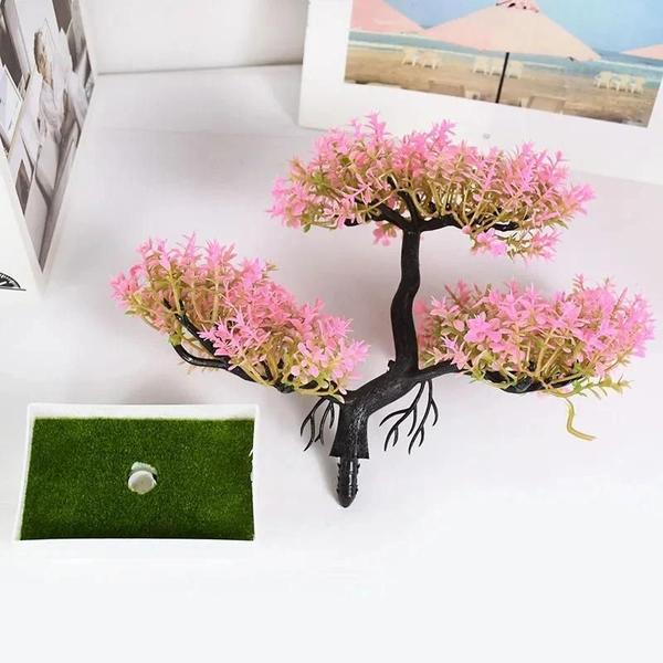 Imagem de Mini Bonsai Artificial em Vaso - Decoração para Mesa e Quarto