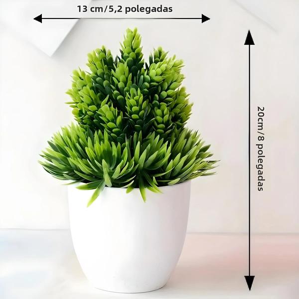 Imagem de Mini Bonsai Artificial - Planta Artificial Fofa para Decoração de Mesa