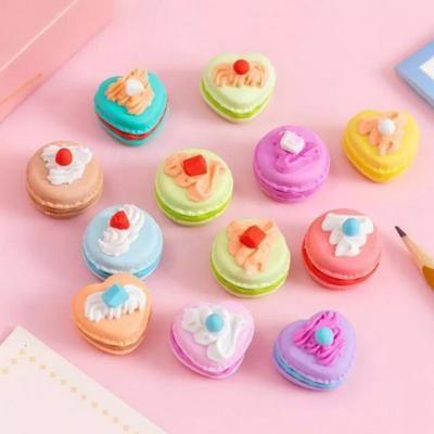 Imagem de Mini Borrachas Decorativas Coração Macaron Erasers Kit C/ 6