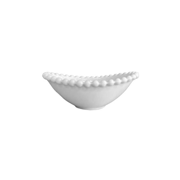 Imagem de Mini Bowl Oval de Cerâmica Decorativo com Borda Bolinhas