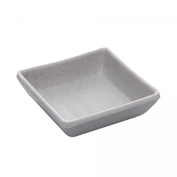 Imagem de Mini Bowl Porta Shoyu Melamina Quadrado Tóquio Sushi Granilite Lyor 7cm