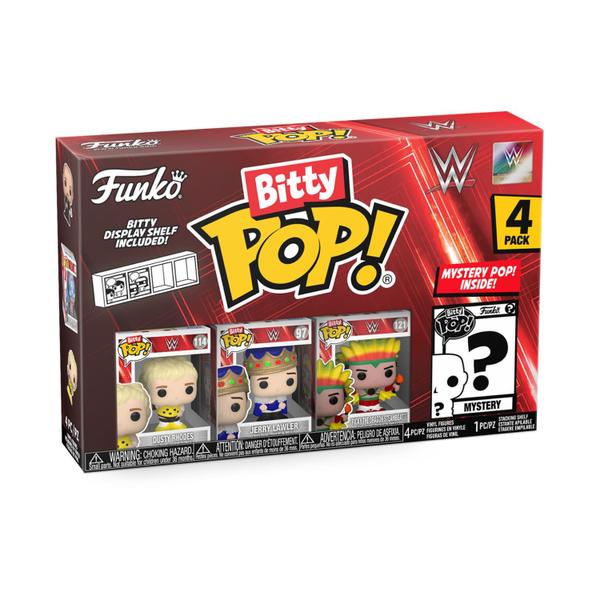 Imagem de Mini brinquedos colecionáveis, pacote com 4, Funko Bitty Pop! Figuras da WWE