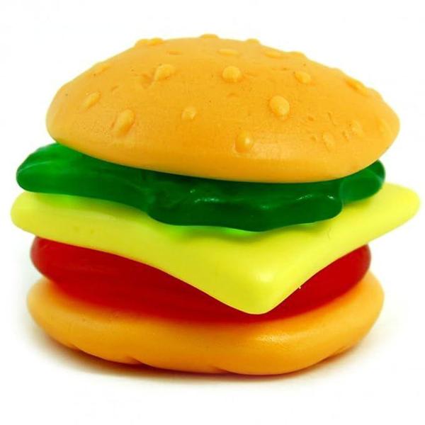 Mini burguer trolli goma importada formato hambúrguer 90g Imagem de Mini burguer trolli goma importada formato hambúrguer 90g