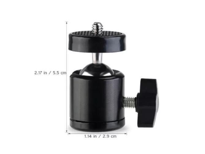 Mini Cabeça De Tripé Ball Head 1/4 Suporte Sapata Foto Vídeo - Full Vendas Imagem de Mini Cabeça De Tripé Ball Head 1/4 Suporte Sapata Foto Vídeo