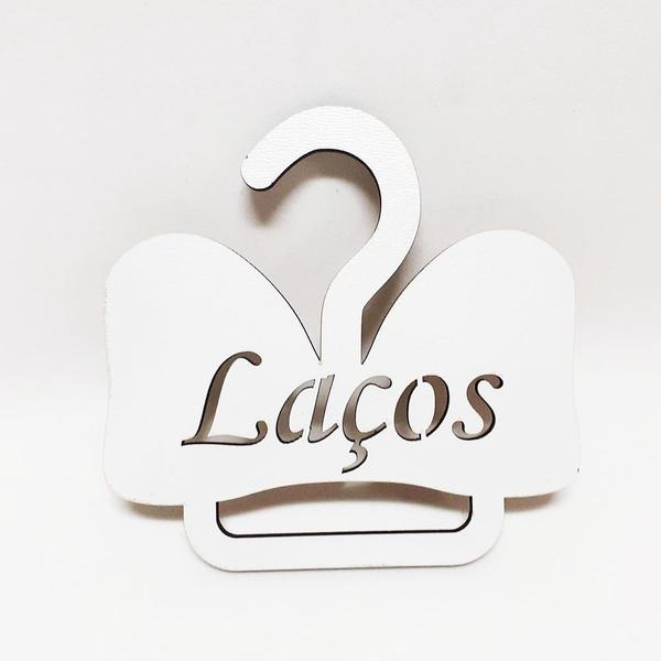 Imagem de Mini cabide porta laços mdf branco 3mm