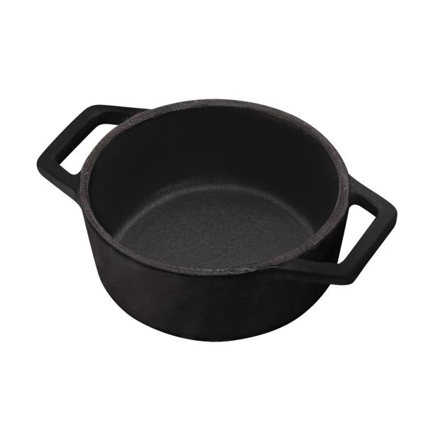 Imagem de Mini Caçarola Ferro Fundido 12cm 0,5l Black Rg Berlinger Haus Panela Forno Fogão Resistente Durável Chef Receitas Jantar Mesa Cozinha