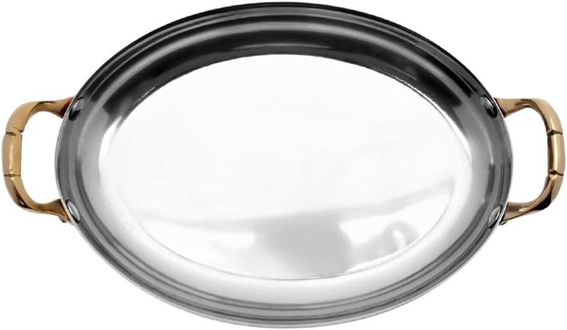 Imagem de Mini Caçarola Oval Bronze para Servir Aço Inox Mimo Style