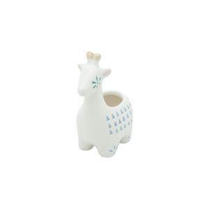 Imagem de MINI CACHEPOT CERÂMICA ANIMALS DOTS FD BRANCO PEQ 8,5X5X11cm