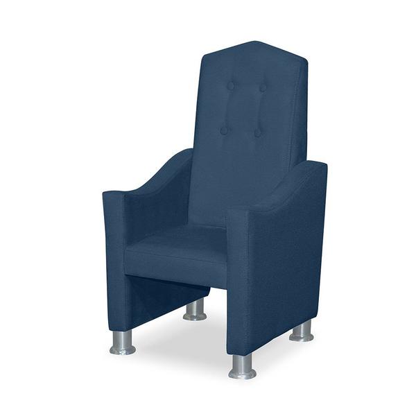 Mini Cadeira Poltrona Infantil Troninho Decorativa Suede Azul Marinho - Kibarato Móveis Imagem de Mini Cadeira Poltrona Infantil Troninho Decorativa Suede Azul Marinho