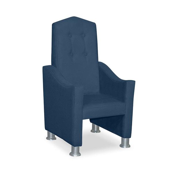 Mini Cadeira Poltrona Infantil Troninho Decorativa Suede Azul Marinho - Kibarato Móveis Imagem de Mini Cadeira Poltrona Infantil Troninho Decorativa Suede Azul Marinho