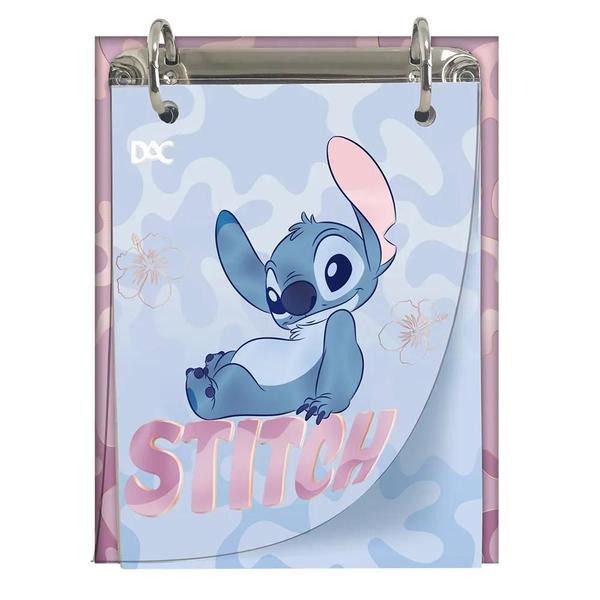 Imagem de Mini Caderno Argolado Fichário 80Fls Stitch Dac Cor Lilás