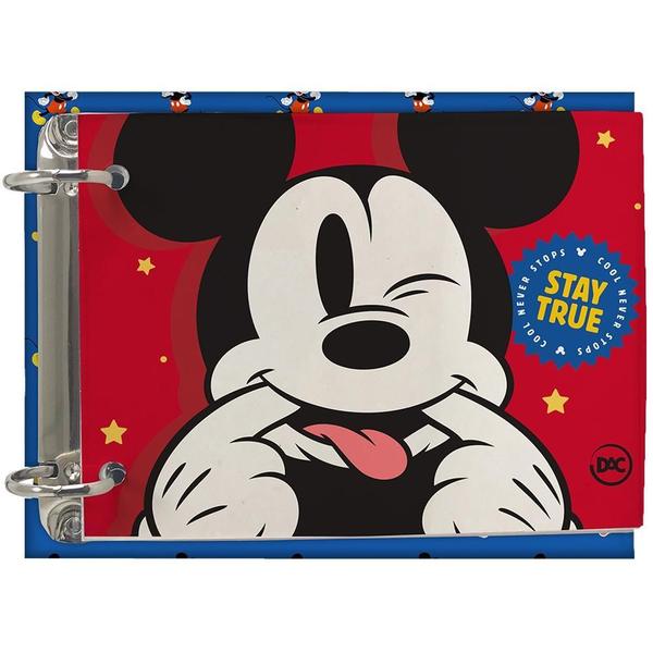 Imagem de Mini Caderno Mickey Porta Fichas Argolado Com 80 Folhas 90G