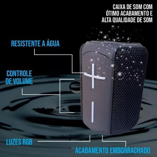 Imagem de Mini Caixa De Som Bluetooth Portátil Amplificador Fm Usb Cor Preto