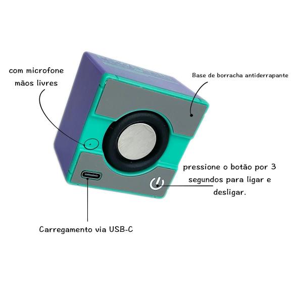 Imagem de Mini Caixa de som bluetooth sem fio alto-falante 3w X1