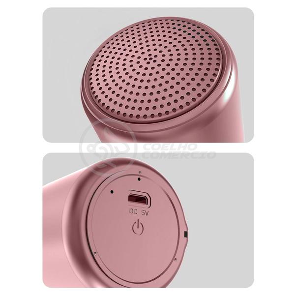 Imagem de Mini Caixa De Som Inpods Wireless Speaker Potente Little Fun Tws Macaron Portátil Bluetooth V5 Rosa