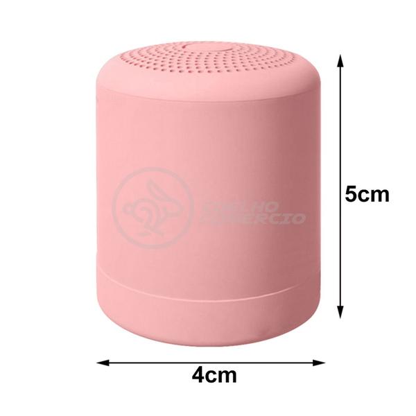 Imagem de Mini Caixa De Som Inpods Wireless Speaker Potente Little Fun Tws Macaron Portátil Bluetooth V5 Rosa