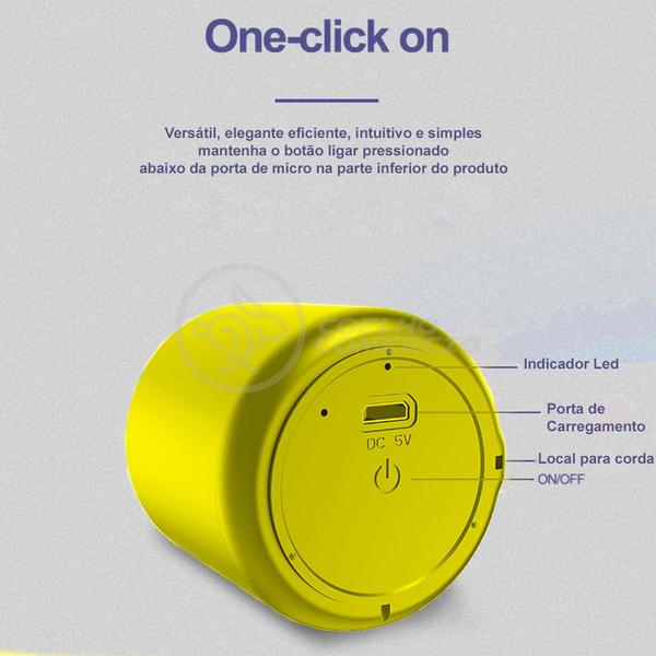 Imagem de Mini Caixa De Som Inpods Wireless Speaker Potente Little Fun Tws Portátil Bluetooth V5 Amarelo