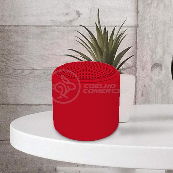 Imagem de Mini Caixa De Som Inpods Wireless Speaker Potente Little Fun Tws Portátil Bluetooth V5 Vermelho