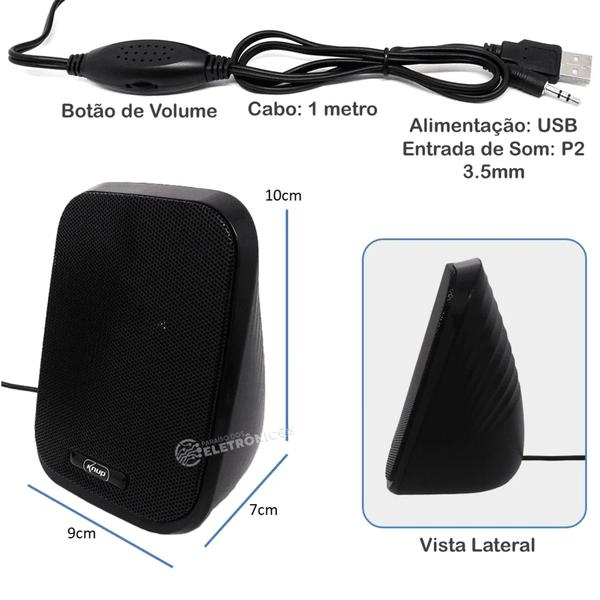 Imagem de Mini Caixa de Som Multimídia 2.0 Com 5W RMS Ideal Para Computador KPRO822