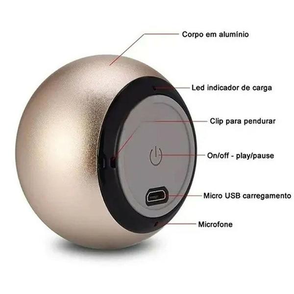 Imagem de Mini Caixa De Som Portátil 3w USB Bluetooth Speaker - Preto