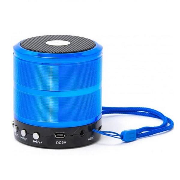 Imagem de Mini Caixa De Som Speaker Com Bluetooth Usb Ws-887 Azul