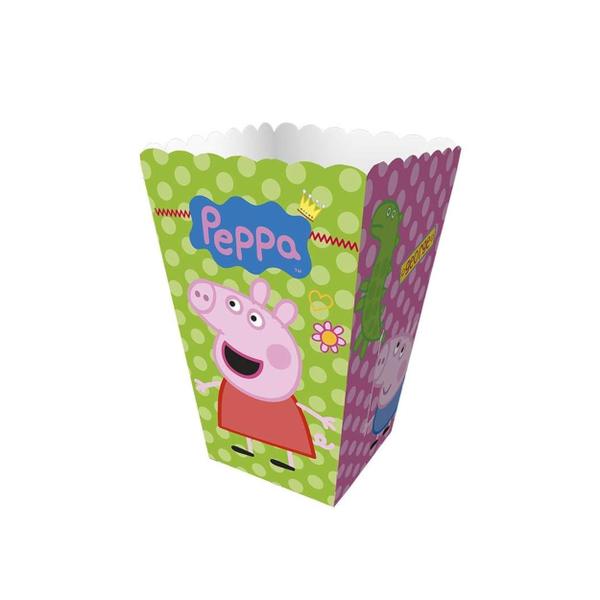 Imagem de Mini Caixa Pipoca Peppa Pig - Pacote Com 12 Un Regina Colorido