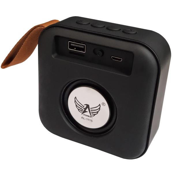 Imagem de Mini Caixinha de Som Quadrada Portátil Bluetooth Usb Mp3 Sd Rádio Fm AL-1115