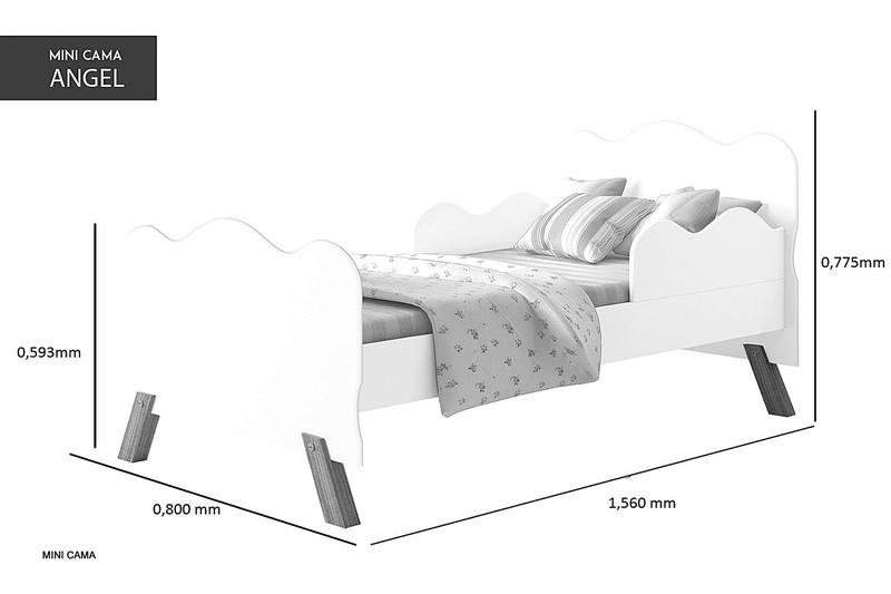 Imagem de Mini Cama Angel Nuvem Com Auxiliar + 02 Colchões