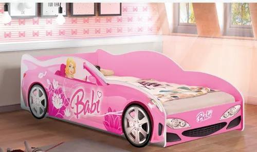 Imagem de Mini Cama Carro Infantil em Babi Mdf Rosa - Lv Móveis