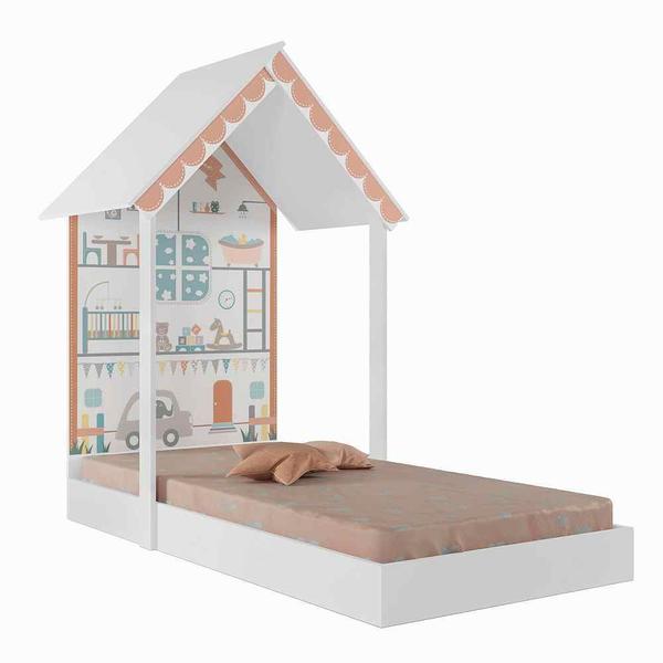 Imagem de Mini Cama Casinha Montessoriana Home Branca Pura Magia