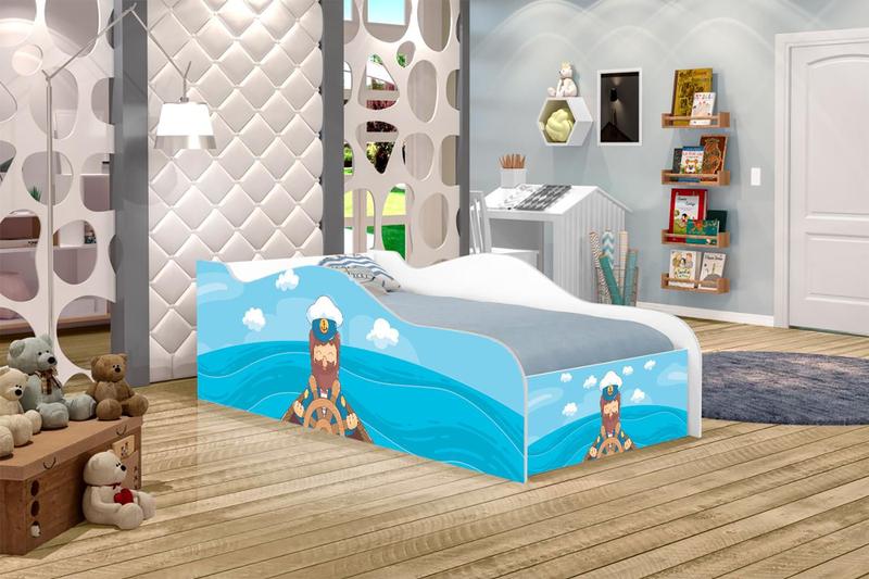 Imagem de Mini Cama Fun Capitão Marinho Infantil Com Colchão