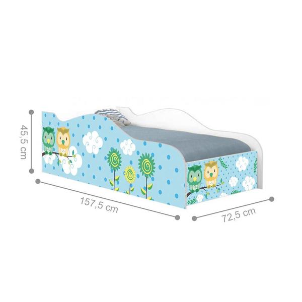 Imagem de Mini Cama Fun Corujinhas Infantil Com Colchão