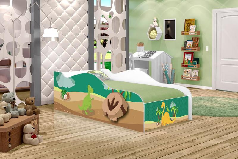 Imagem de Mini Cama Fun Dinossauros Infantil Com Colchão