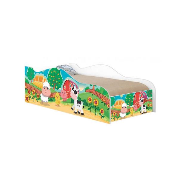 Imagem de Mini Cama Fun Fazendinha Colorida Infantil Com Colchão