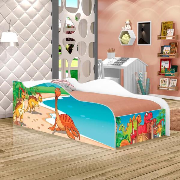 Imagem de Mini Cama Fun Jurassic Dinossauros Infantil Com Colchão