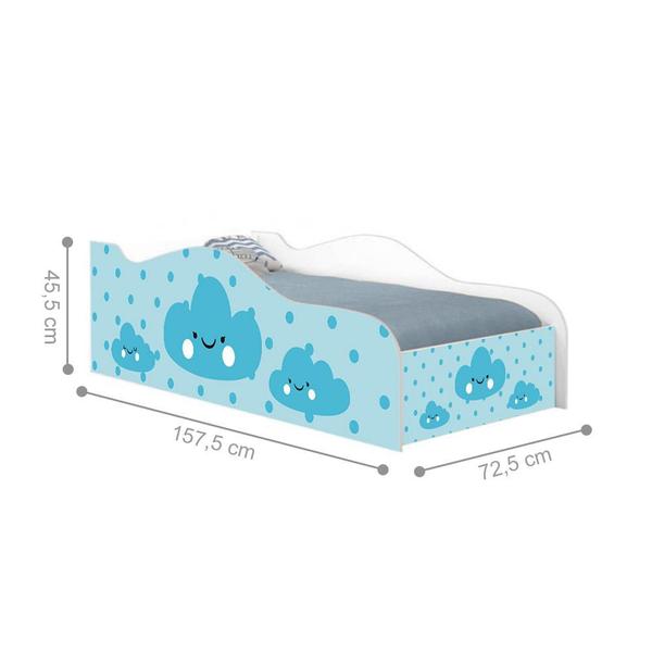 Imagem de Mini Cama Fun Nuvens Meninos Infantil Com Colchão