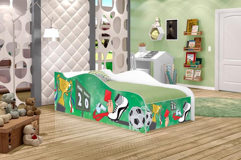 Imagem de Mini Cama Fun Partida de Futebol Infantil Com Colchão