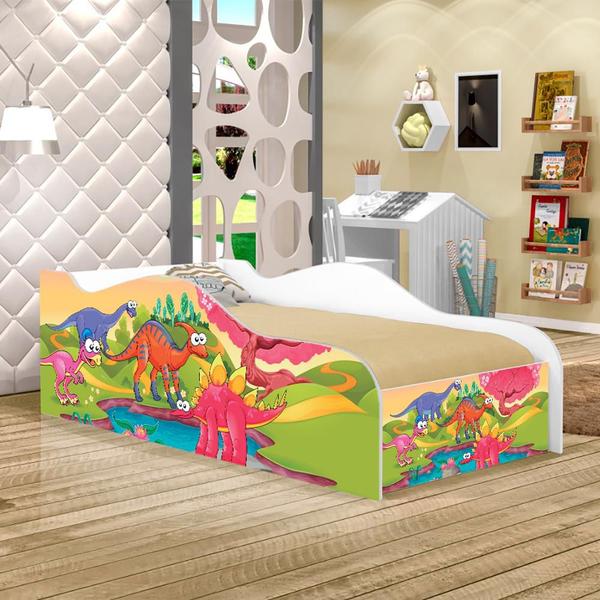 Imagem de Mini Cama Fun Planeta Dinossauro Infantil Com Colchão