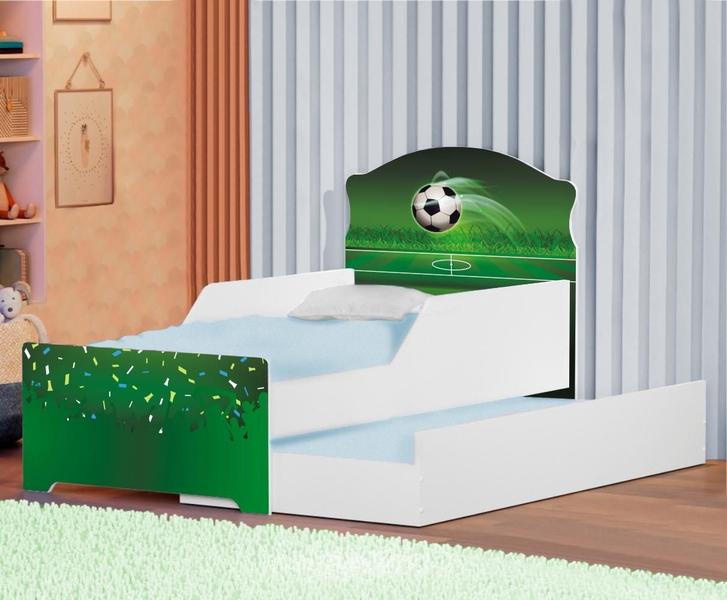 Imagem de Mini Cama Infantil com Auxiliar Pop Arena Futebol