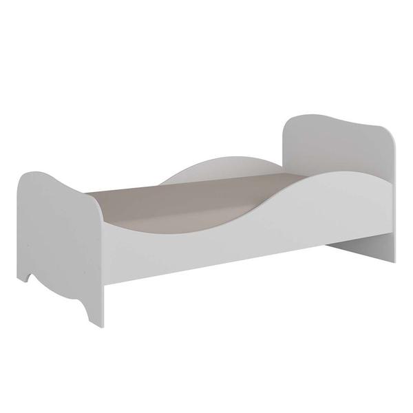 Mini Cama Infantil com Proteção Lateral 100% MDF Uli Móveis Peroba Branco Brilho - MOVEIS PEROBA Imagem de Mini Cama Infantil com Proteção Lateral 100% MDF Uli Móveis Peroba Branco Brilho