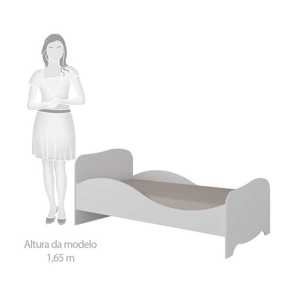 Mini Cama Infantil com Proteção Lateral 100% MDF Uli Móveis Peroba Branco Brilho - MOVEIS PEROBA Imagem de Mini Cama Infantil com Proteção Lateral 100% MDF Uli Móveis Peroba Branco Brilho